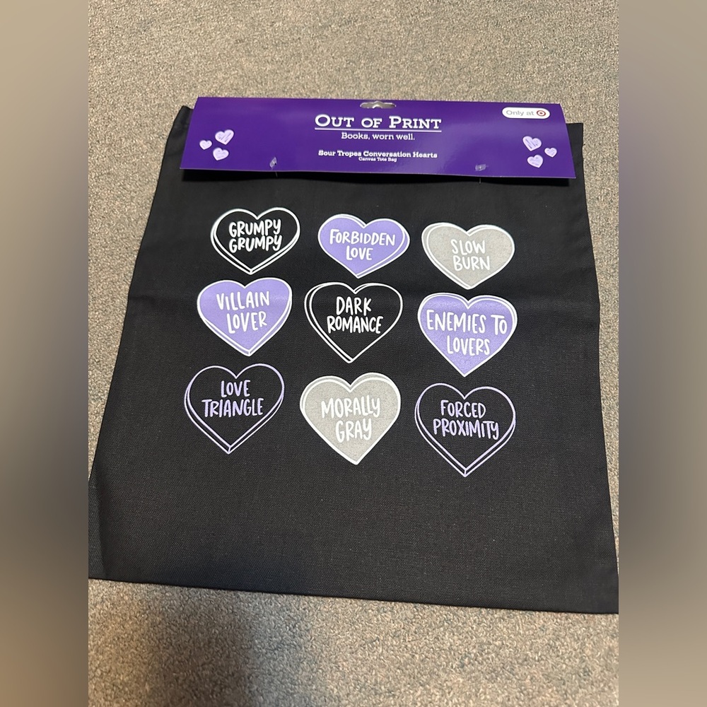 Valentine's Day Sour Tropes Conversation Heart Tote Bag Target Excl 14” x 16”